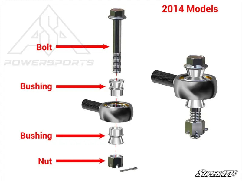 SuperATV Polaris RZR XP 1000 Z-Bend Tie Rod Kit - Rods