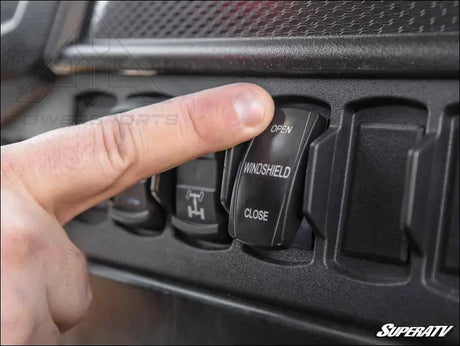 SuperATV Polaris RZR XP Turbo Maxdrive Power Flip Windshield