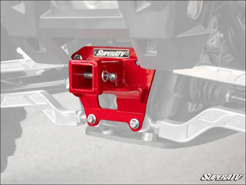 SuperATV Polaris RZR XP Turbo Rear Receiver Hitch - 2017 + / Red