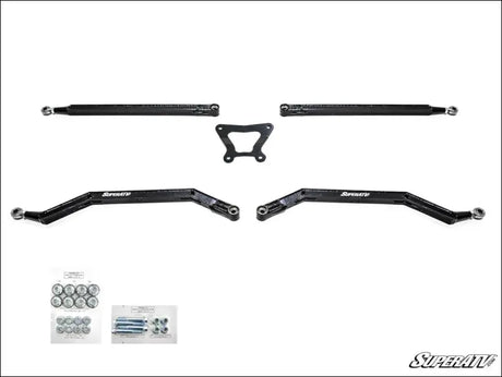 SuperATV Polaris RZR XP Turbo S Boxed High Clearance Radius Arms - Black - Rods