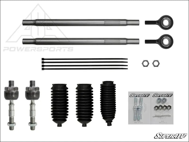 SuperATV Polaris RZR XP Turbo S Heavy Duty Tie Rod Kit - Rods