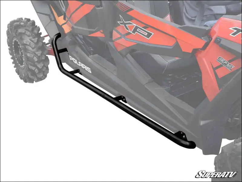 SuperATV Polaris RZR XP4 1000 Rock Sliding Nerf Bars - Black