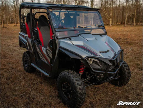 SuperATV Yamaha Wolverine X4 Scratch Resistant Flip Windshield - 2018-2020