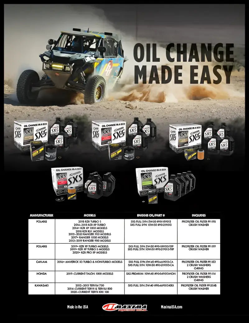 SXS - HONDA TALON QUICK CHANGE KIT - Oil Change Kit