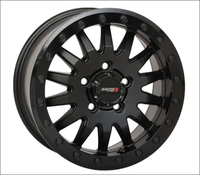 System 3 SB-8 Beadlock Wheel 5-Lug - Matte Black - 15x7 / 5x4.5 / 5 + 2 ( + 38mm) - Wheels