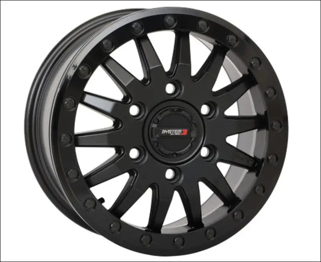 System 3 SB-8 Beadlock Wheel 6-Lug - Matte Black - 15x7 / 6x5.5 / 5 + 2 ( + 38mm) - Wheels