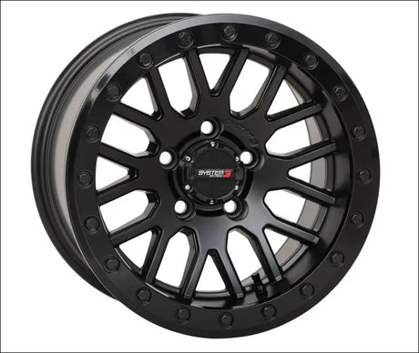 System 3 SB-9 Beadlock Wheel - Matte Black With Gloss Ring - 15x9 / 4x137 / 5 + 4( + 10mm) - Wheels