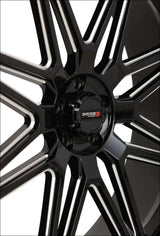 System 3 ST-7 Wheel - Gloss Black/Milled - 20x9 / 5x4.5 / 5 + 4 - Wheels