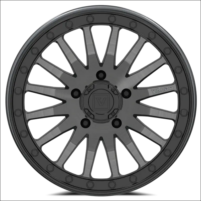 Valor Offroad V06 Beadlock 5-Lug - Brushed Gunmetal - Wheels