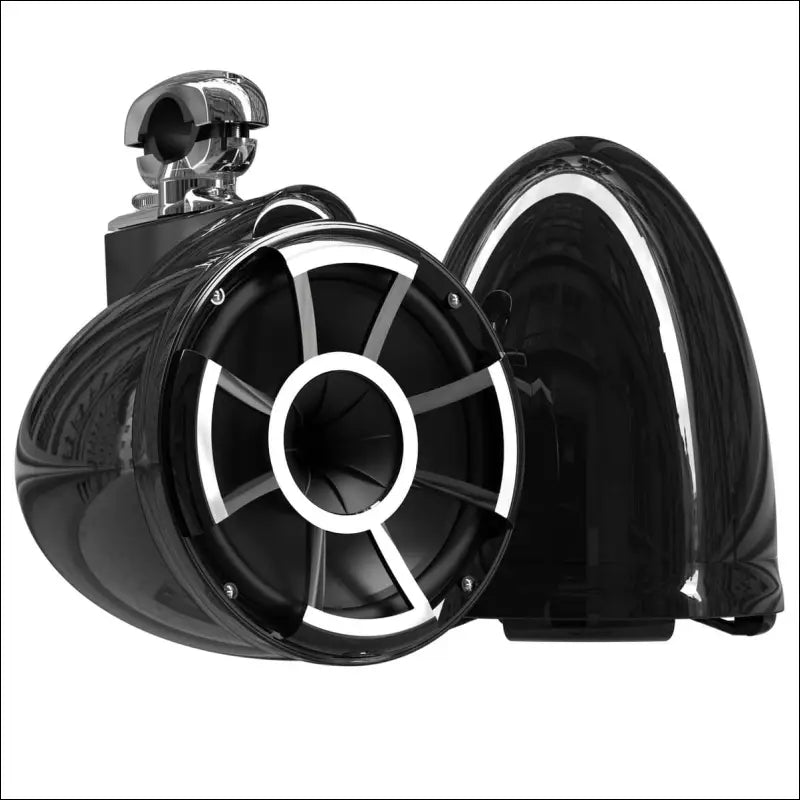 Wet Sounds Revolution Series 10’’ Black Tower Speakers - Swivel Clamp Mini (1’’ - 1 7/8’’) - Audio