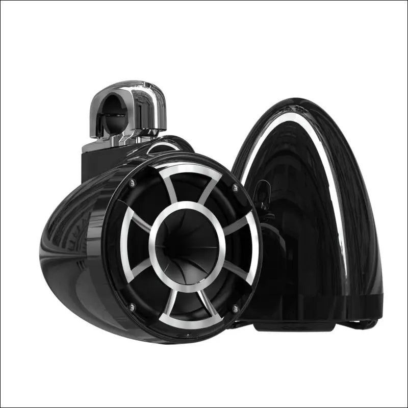 Wet Sounds Revolution Series 8’’ Black Tower Speakers - Fixed Clamp (1 7/8’’ - 3’’) - Audio