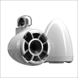 Wet Sounds Revolution Series 8’’ White Tower Speakers - Silver Aluminum Fixed Clamp (1 7/8’’ - 3’’) - Audio