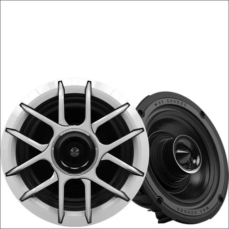 Wet Sounds Zero Series 6.5-inch High-Output Component Style Coaxial Speakers - White - Audio