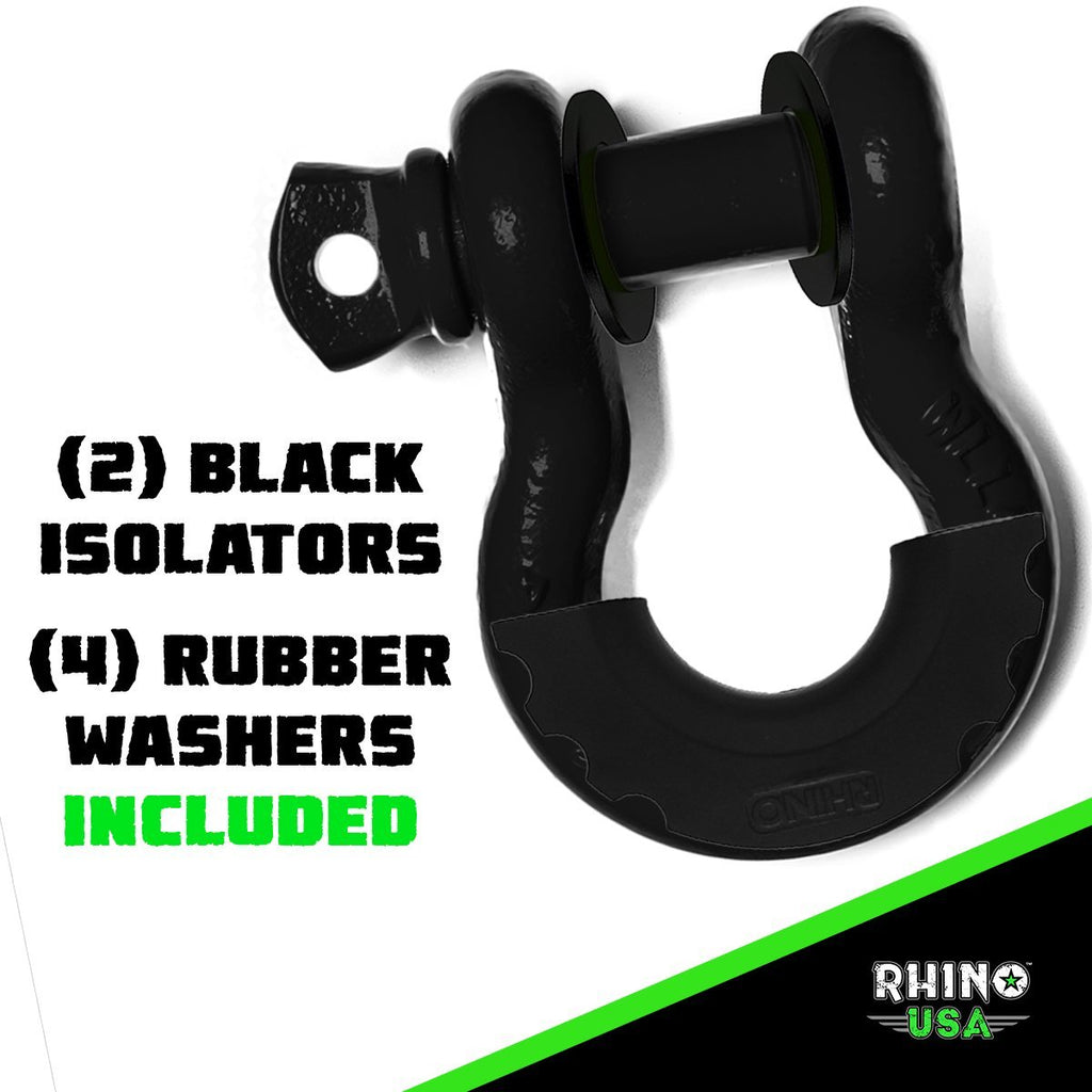 3/4 in. D-Ring Shackle, Black